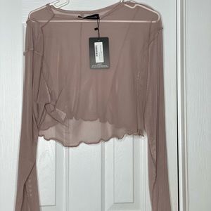 Long sleeve crop top